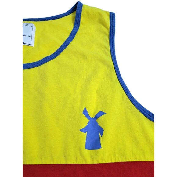 Dutch Bros Coffee Tank Top Mens Size XL Colorblock Red Yellow Blue - Picture 3 of 8